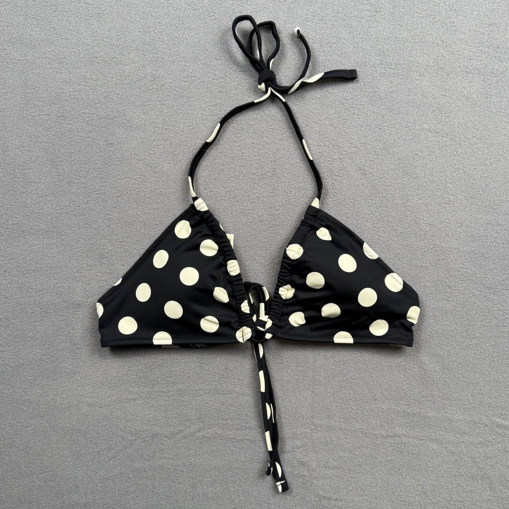 Aerie Bikini Top Triangle Nylon Polka Dot Poolside Beach Vacation Small